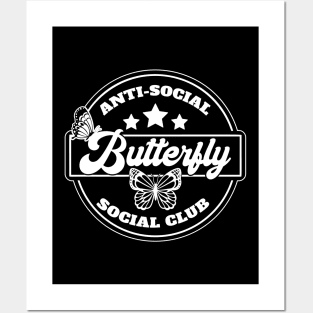 Anti Social Butterfly Social Club // Funny Anti-Social Posters and Art